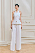 Josie Halter Neck Wide Leg Set