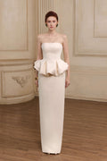 Summerin Strapless Peplum Maxi Set