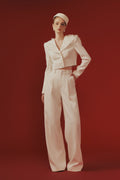 Elina Cropped Jacket Trouser Set