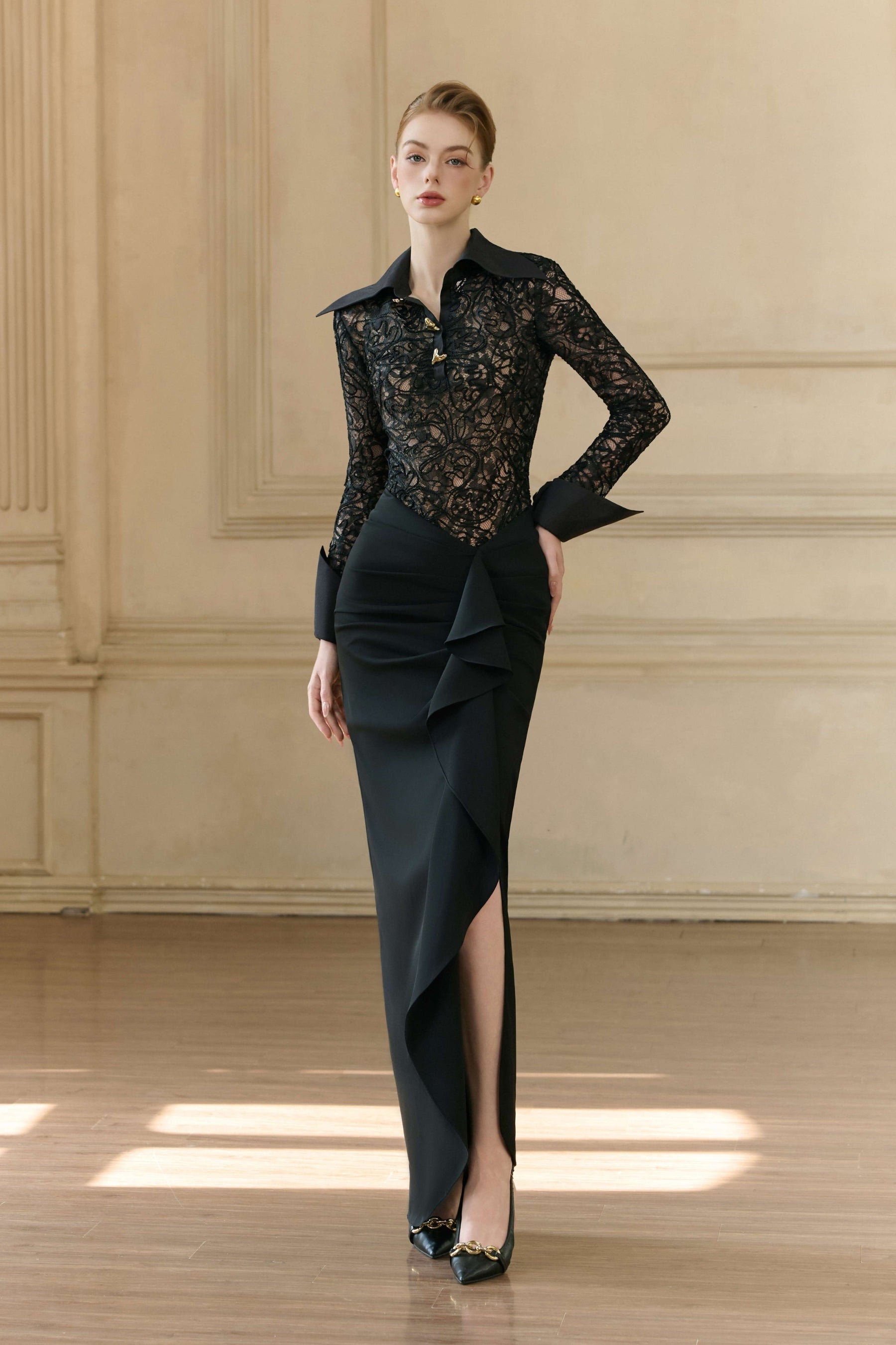 Helena Wrap Structured Lace Set