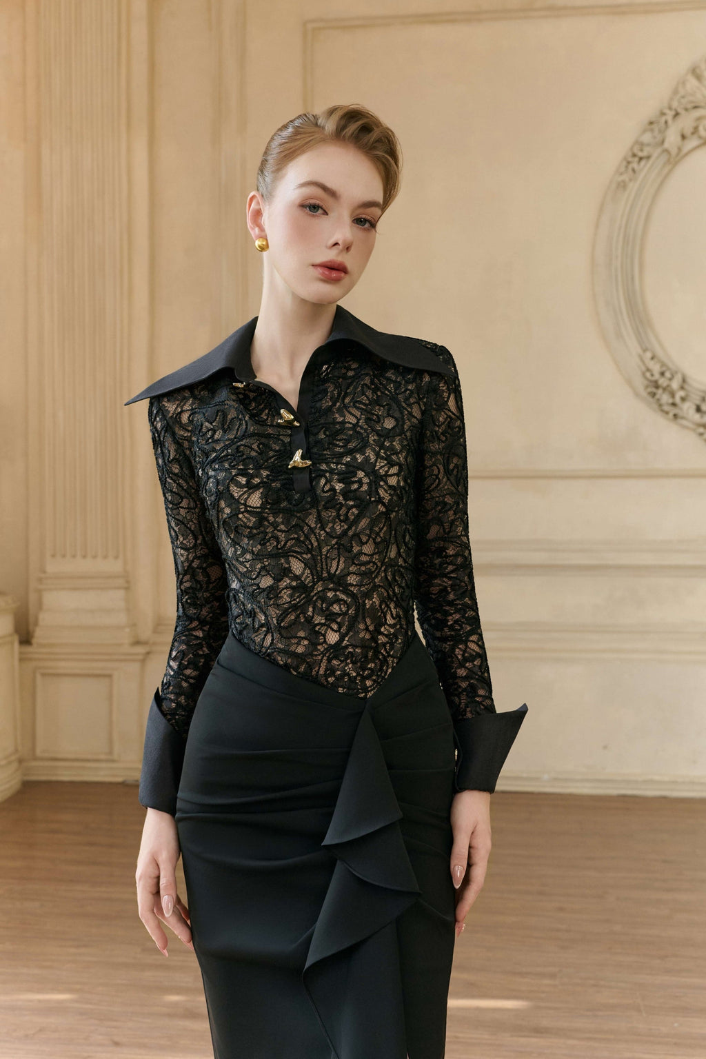 Helena Wrap Structured Lace Set
