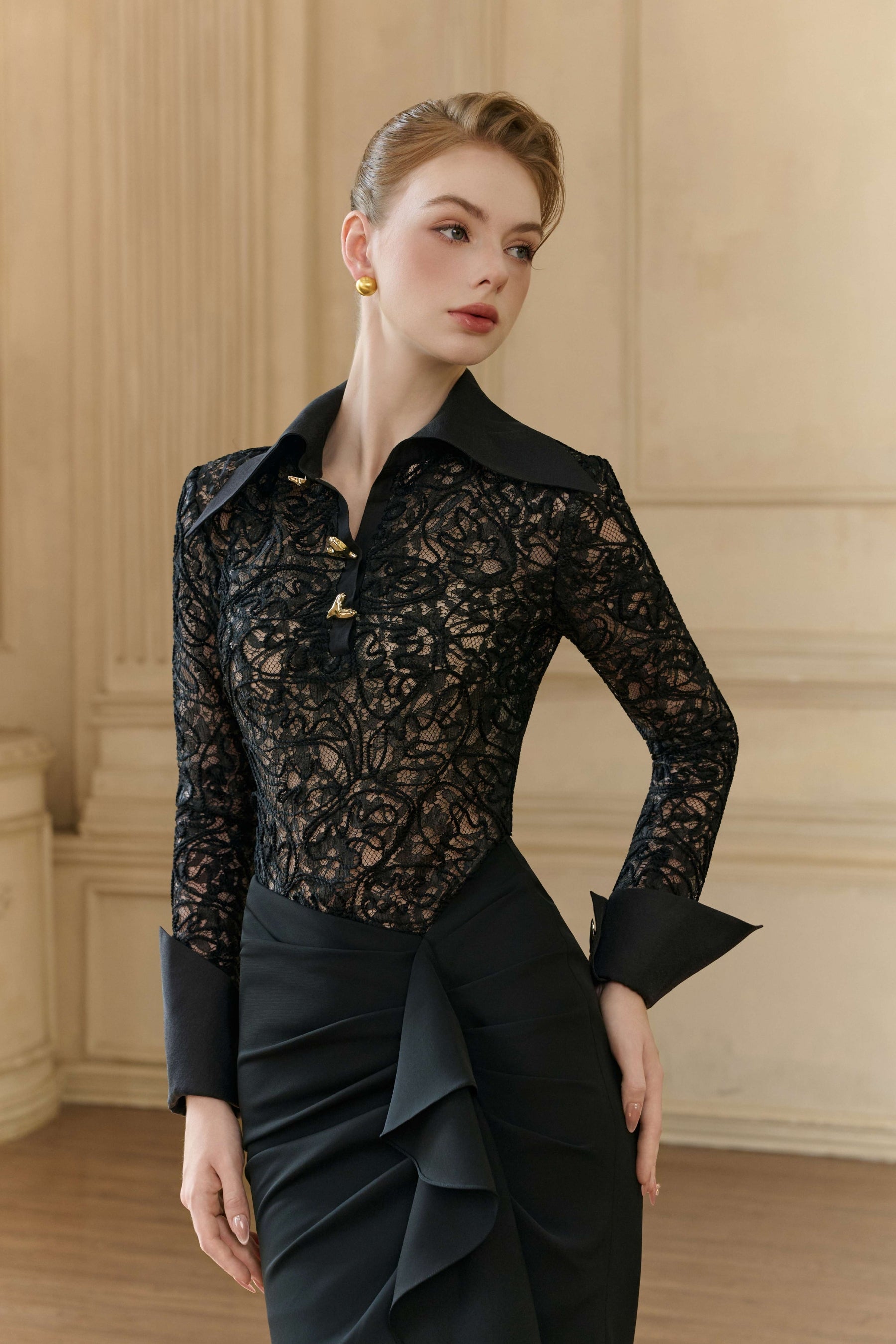 Helena Wrap Structured Lace Set