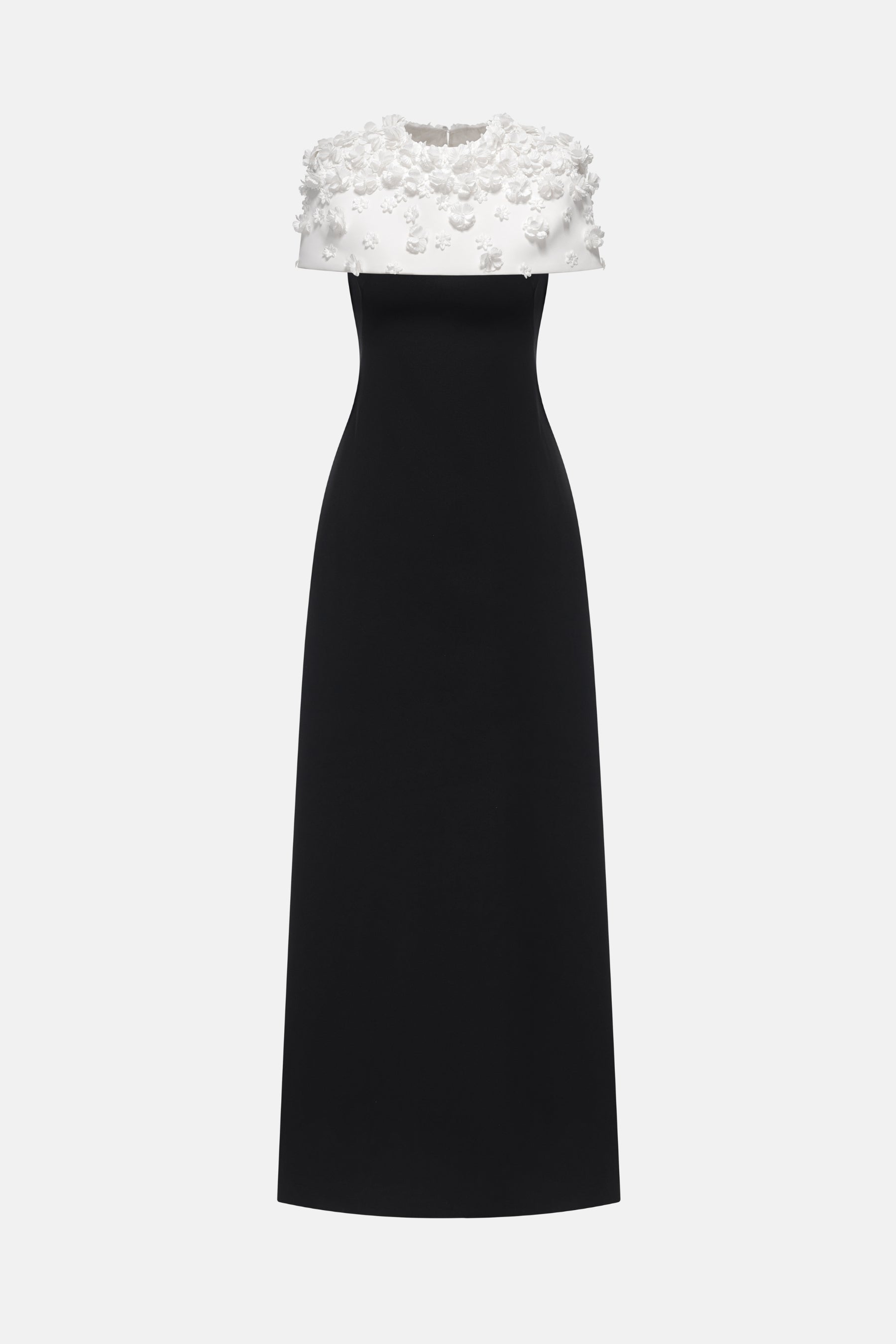 Rose’ Sheath Draped Twill Floor Length Dress
