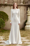 Alani Trumpet Open Back Silk Floor Length Dress