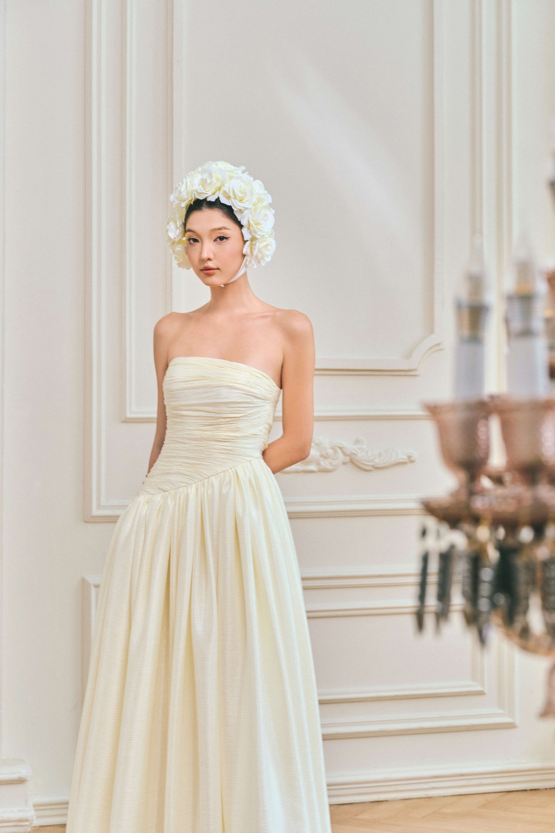 Vivienne Silk A-Line Evening Gown