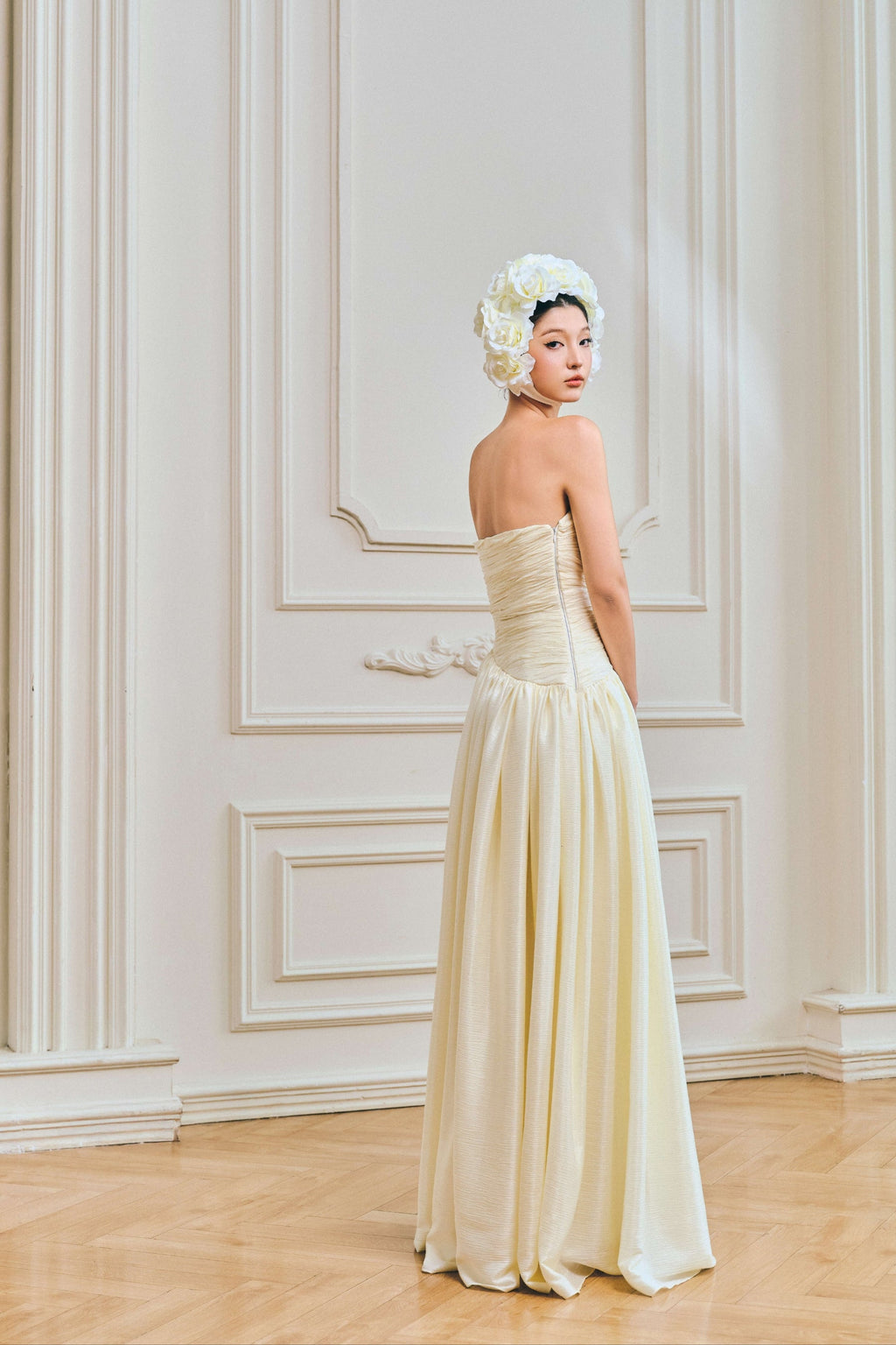 Vivienne Silk A-Line Evening Gown