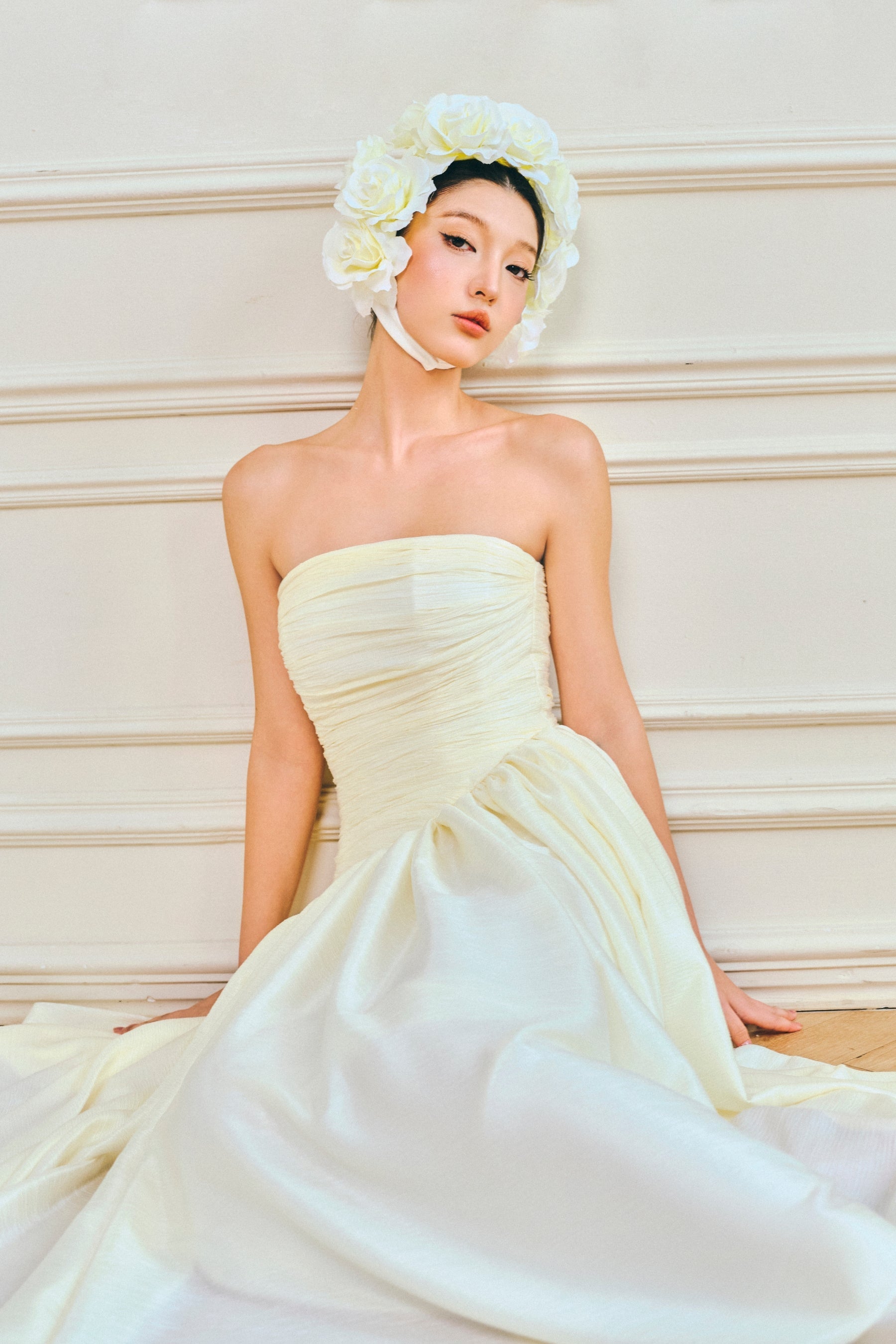 Vivienne Silk A-Line Evening Gown