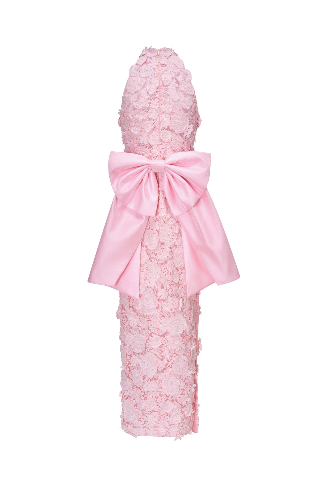 Roses Halter Lace Sheath Maxi Dress