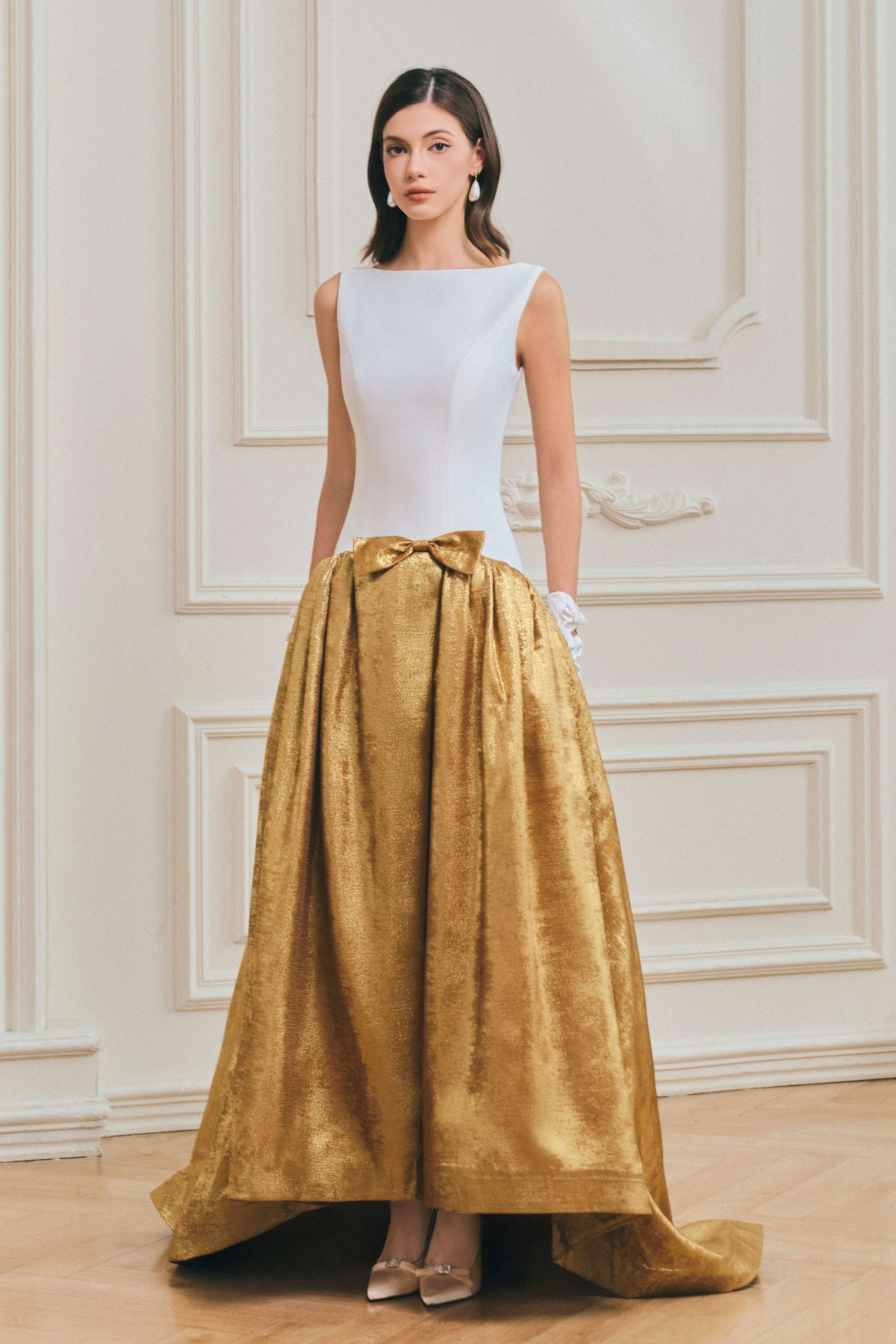 Riley Bateau Neck  Evening Gown