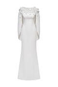 Lily Cape Sleeve Chiffon Maxi Gown