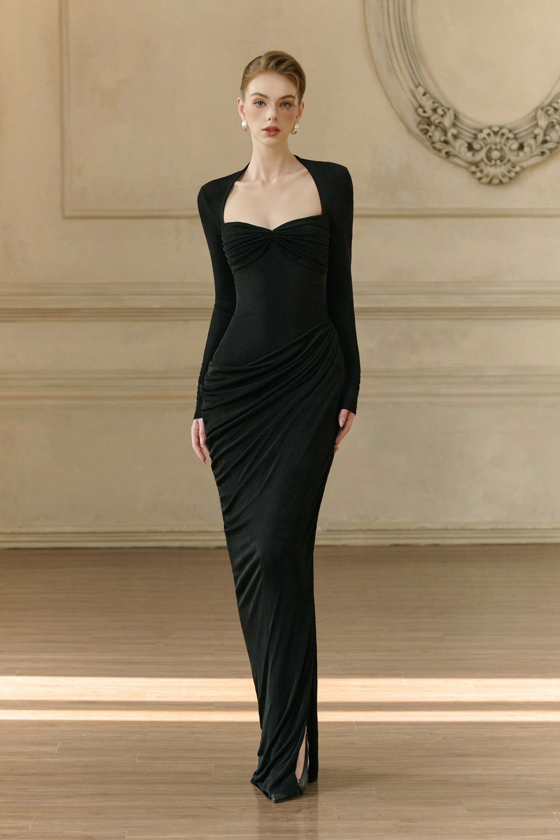 Mia Sweetheart Long Sleeve Maxi Dress