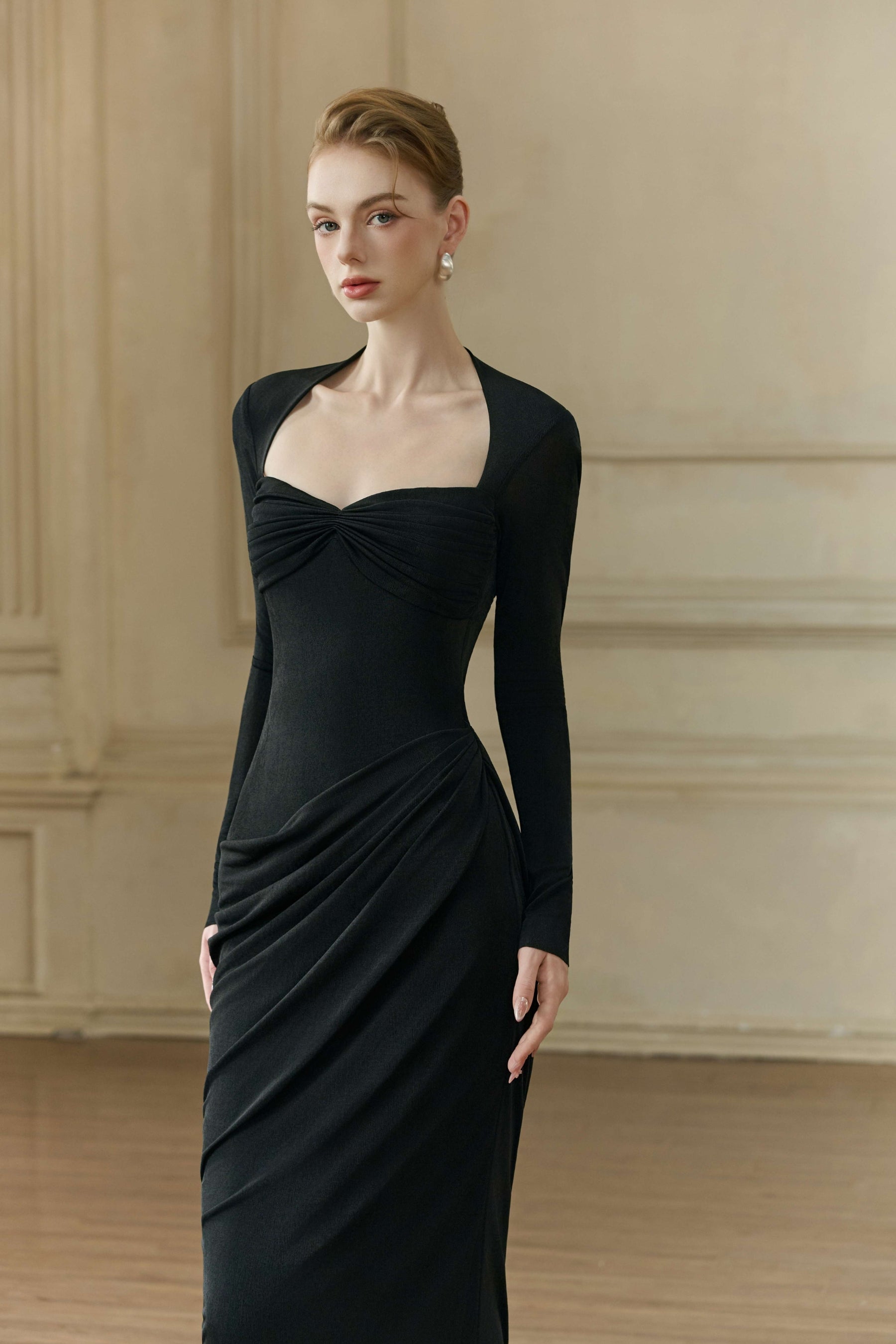 Mia Sweetheart Long Sleeve Maxi Dress
