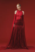Ellen Lace Halter Maxi Dress