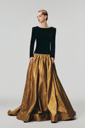 Clare Long Sleeve Contrast Gown