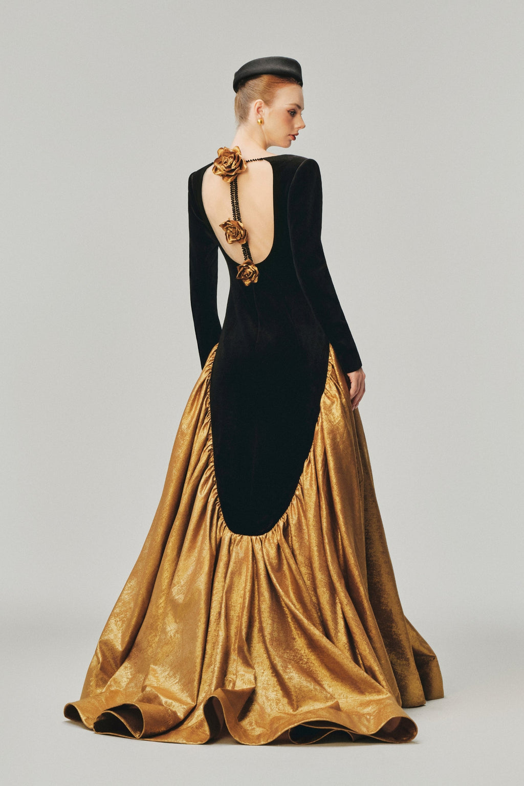 Clare Long Sleeve Contrast Gown