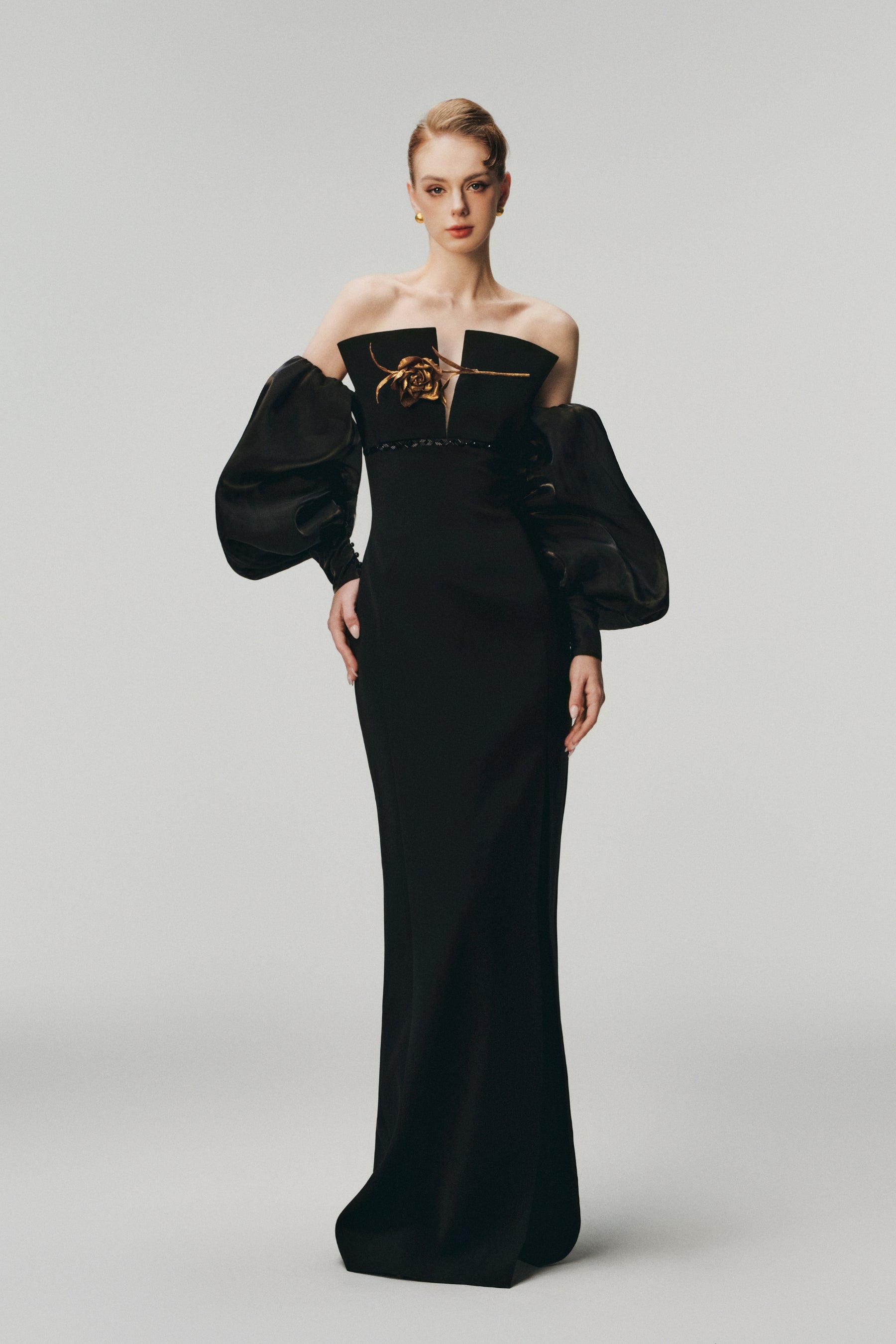 Rosalie Off Shoulder Draped Maxi Gown