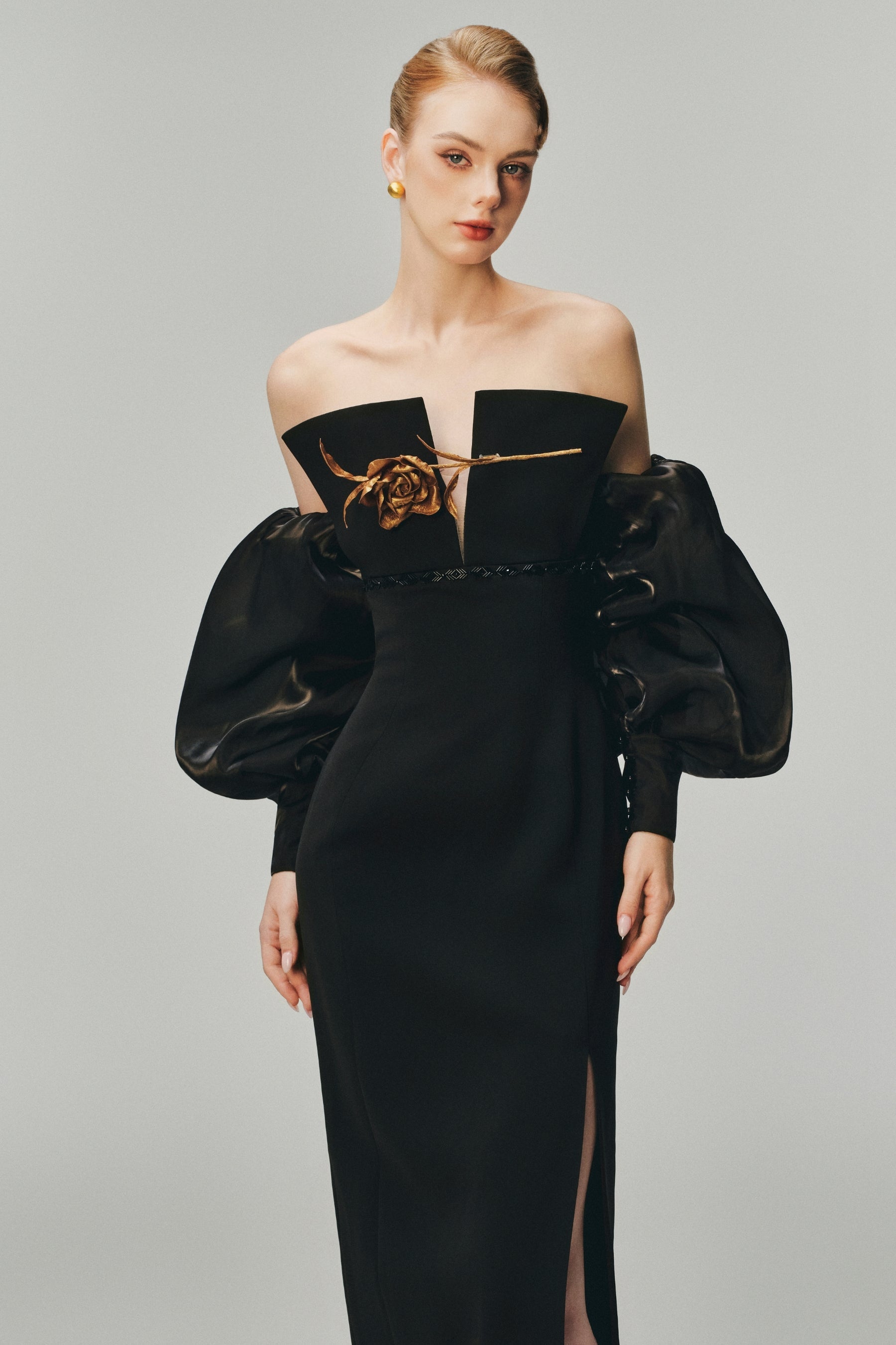 Rosalie Off Shoulder Draped Maxi Gown