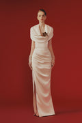Celina Draped Cowl Neck Maxi Dress
