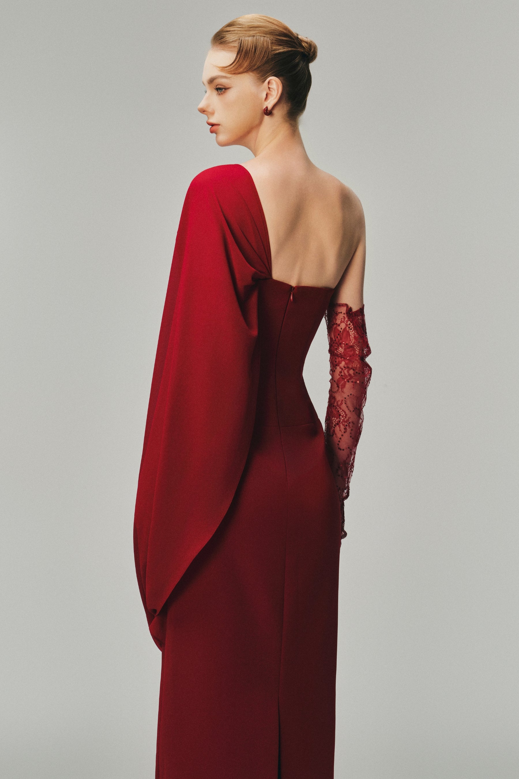 Eva One Shoulder Draped Maxi Dress