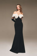 Off-Shoulder Structured Bust Mermaid Gown