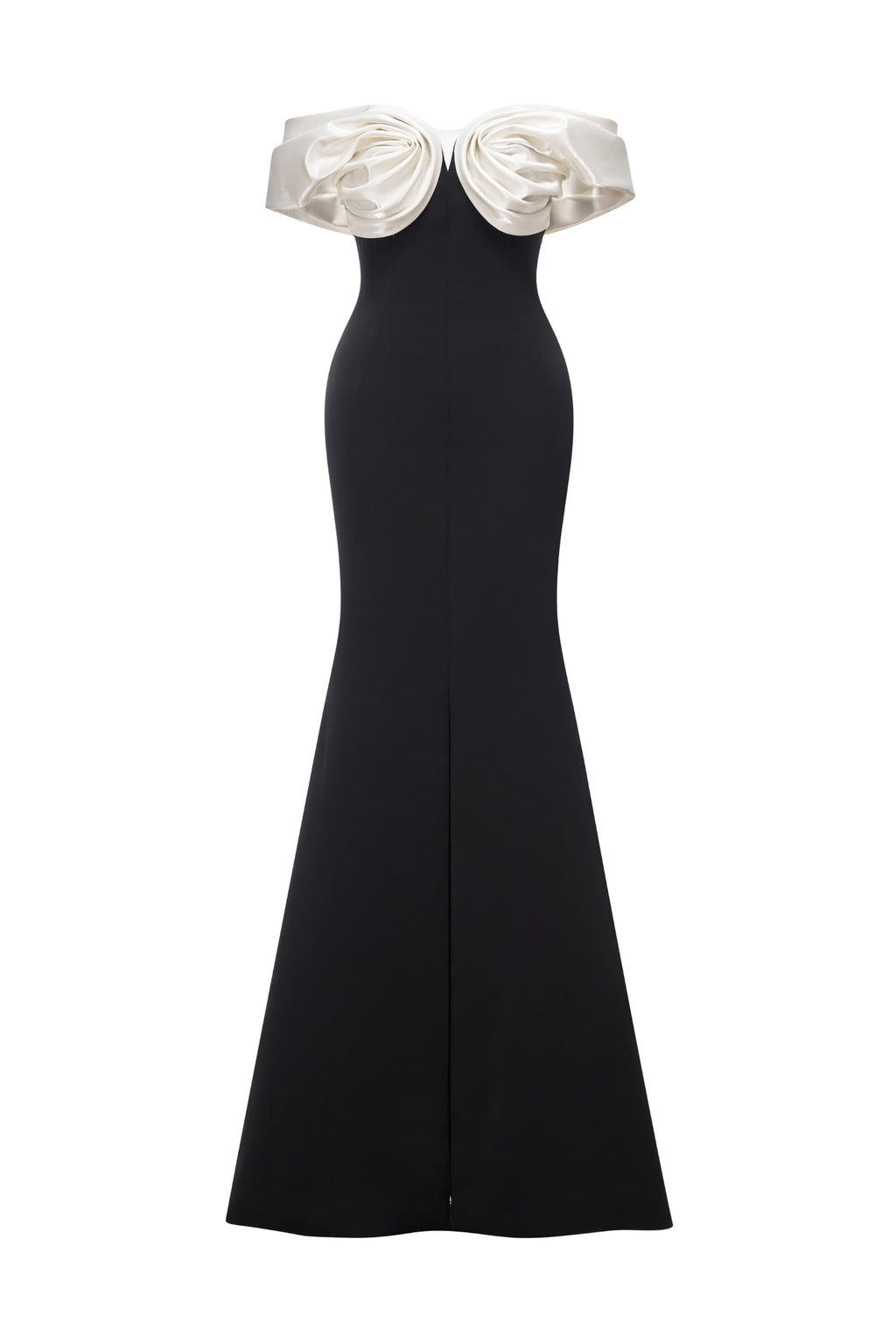 Off-Shoulder Structured Bust Mermaid Gown