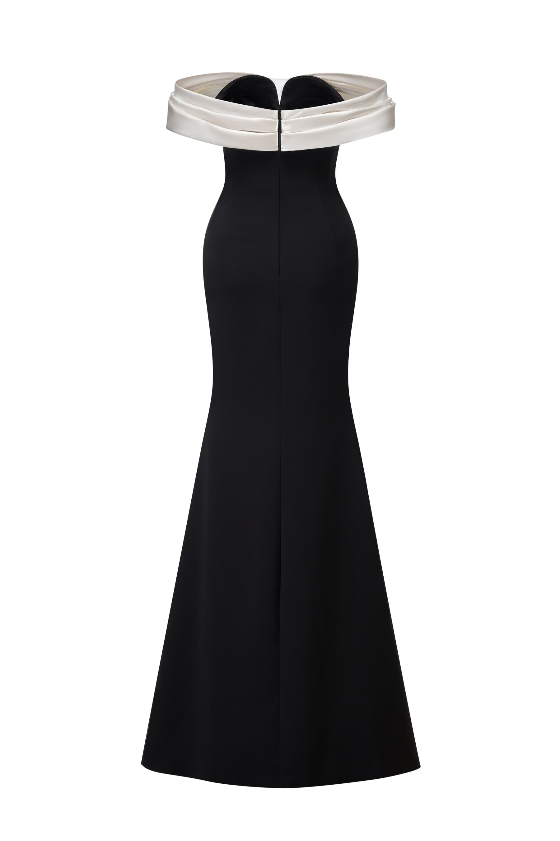 Off-Shoulder Structured Bust Mermaid Gown