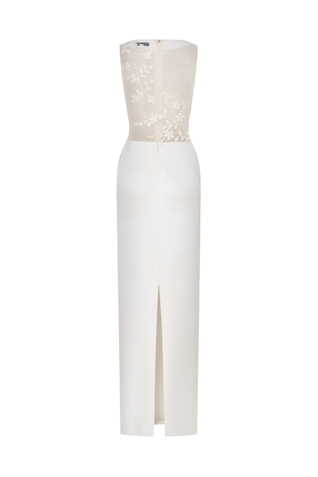Suzhou Silk Gown with Floral Embroidered Back