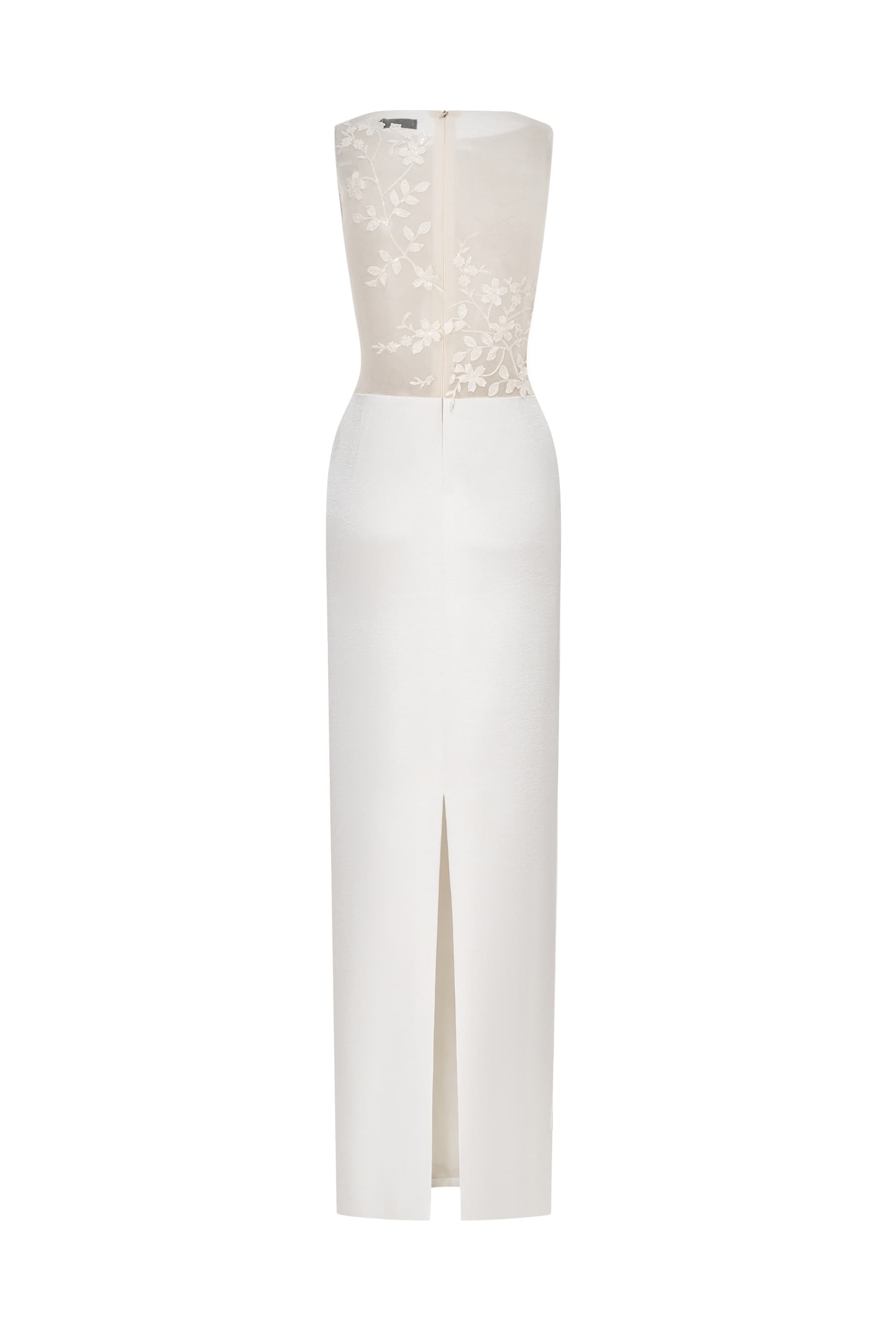 Suzhou Silk Gown with Floral Embroidered Back