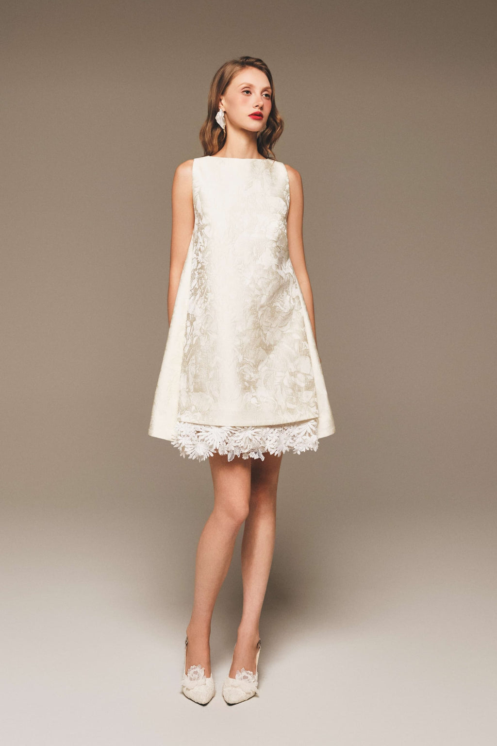 Silk & Lace A-Line Mini Dress