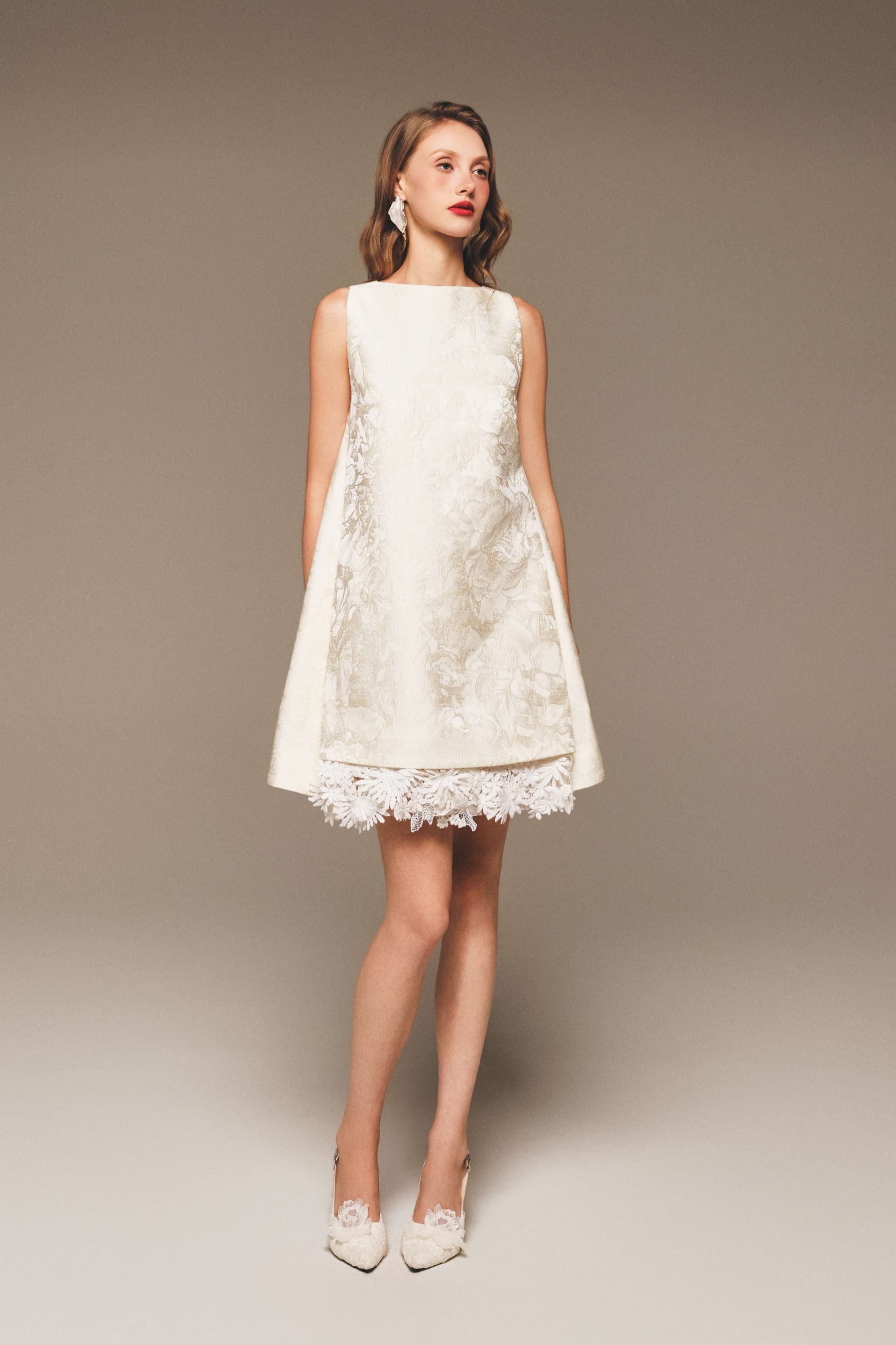 Silk & Lace A-Line Mini Dress