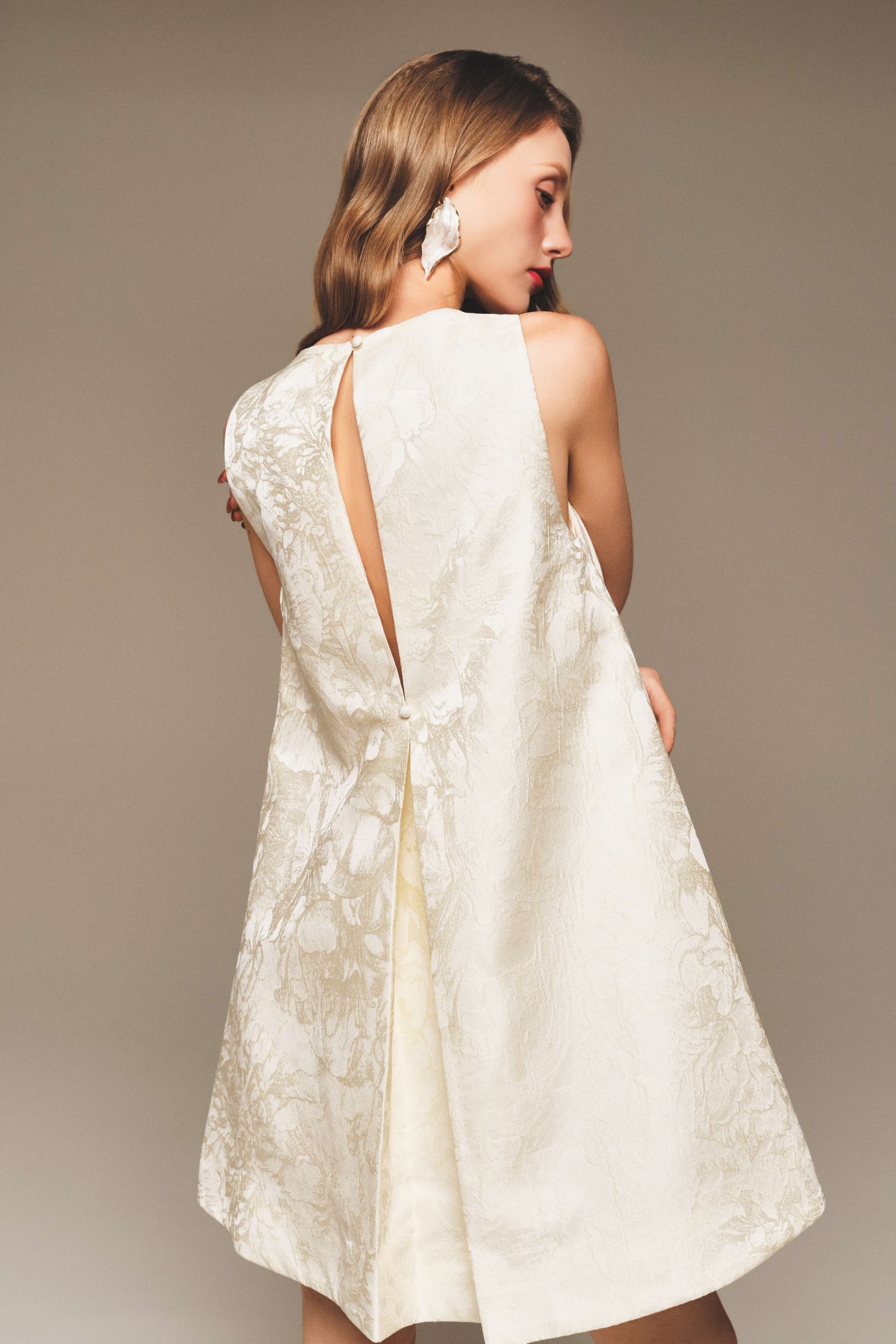 Silk & Lace A-Line Mini Dress